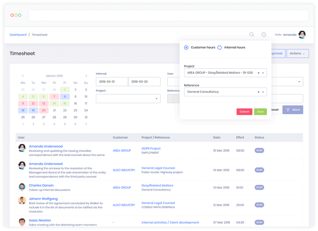 Time tracking for lawyers - timer - Keyvision